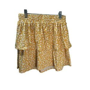 Smocked Tier Floral‎ Mini Skirt XL Juniors NWOT